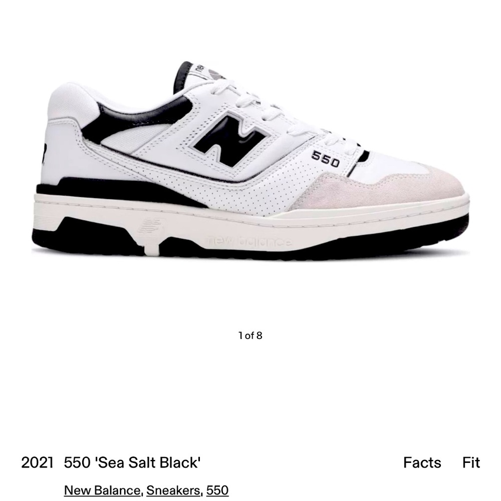 STOCKX VERIFIED New Balance 500 Sea Salt Black NWT WITH BOX. 6 mens